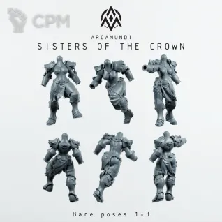 Описание картинки Sisters of the Crown от PocketSized Prints по цене 950руб | Свободный Рынок Миниатюр - СРМ