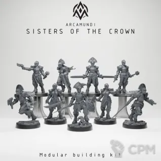 Описание картинки Sisters of the Crown от PocketSized Prints по цене 950руб | Свободный Рынок Миниатюр - СРМ