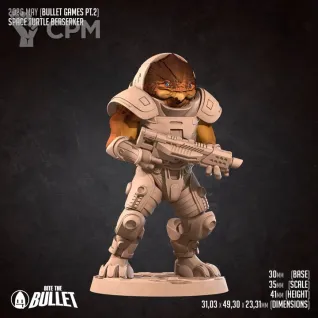 Описание картинки Space Turtle Berserker от PocketSized Prints по цене 250руб | Свободный Рынок Миниатюр - СРМ