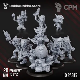 Описание картинки Goblins Meat Squad от Бруталити по цене 850руб | Свободный Рынок Миниатюр - СРМ