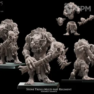 Описание картинки Rockgut Troggoths. Stone Trolls. Тролли от у Васи по цене 2 500руб | Свободный Рынок Миниатюр - СРМ