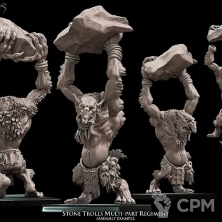 Описание картинки Rockgut Troggoths. Stone Trolls. Тролли от у Васи по цене 2 500руб | Свободный Рынок Миниатюр - СРМ