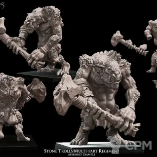 Описание картинки Rockgut Troggoths. Stone Trolls. Тролли от у Васи по цене 2 500руб | Свободный Рынок Миниатюр - СРМ