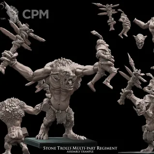 Описание картинки Rockgut Troggoths. Stone Trolls. Тролли от у Васи по цене 2 500руб | Свободный Рынок Миниатюр - СРМ