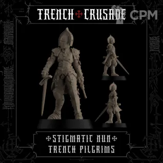 Описание картинки Stigmatic nun (Sword, pistol) - Trench Pilgrims от HoujouSatoko по цене 85руб | Свободный Рынок Миниатюр - СРМ