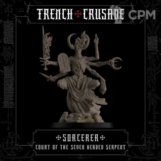 Описание картинки Sorcerer - Court of the Seven Headed Serpent от HoujouSatoko по цене 460руб | Свободный Рынок Миниатюр - СРМ