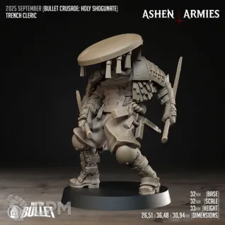 Описание картинки Trench Cleric от PocketSized Prints по цене 175руб | Свободный Рынок Миниатюр - СРМ