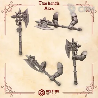 Описание картинки Blood Angels - Two handed axes от Мастерская террейна по цене 200руб | Свободный Рынок Миниатюр - СРМ