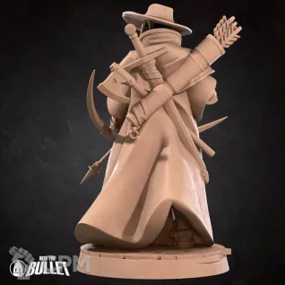 Описание картинки Half-Orc Ranger Vindicator от PocketSized Prints по цене 200руб | Свободный Рынок Миниатюр - СРМ