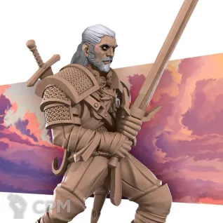 Описание картинки White Wolf Knight от PocketSized Prints по цене 200руб | Свободный Рынок Миниатюр - СРМ