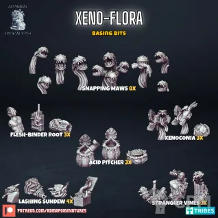 Описание картинки Xeno-Floras - Predator Jungle Plant Basing Bits от PocketSized Prints по цене 600руб | Свободный Рынок Миниатюр - СРМ