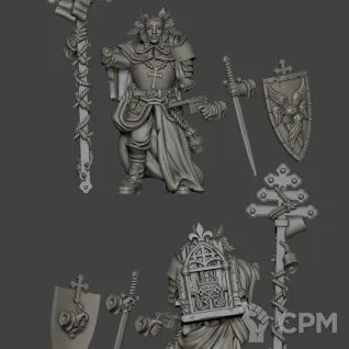 Описание картинки Cleric of the Vatican Guard от PocketSized Prints по цене 175руб | Свободный Рынок Миниатюр - СРМ