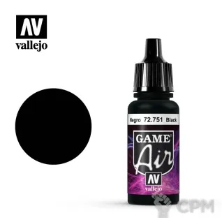 Описание картинки Краска Vallejo Game Air - Black 72751 от Sladkov по цене 290руб | Свободный Рынок Миниатюр - СРМ
