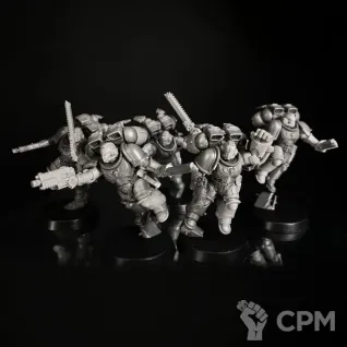 Описание картинки Assault intercessors with jump packs Squad миниатюра по вселенной warhammer 40000 от KoofWorkshop по цене 2 500руб | Свободный Рынок Миниатюр - СРМ