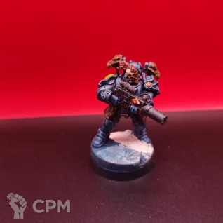 Описание картинки Space Wolves Veteran Scouts — 7 ветеранов + волк, покрашены, SLA 3D печать от Жидкий Пират по цене 8 000руб | Свободный Рынок Миниатюр - СРМ