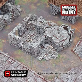 Описание картинки Шаткие руины от 3D Wargaming по цене 4 200руб | Свободный Рынок Миниатюр - СРМ