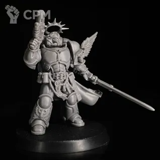Описание картинки Blood angels captain new release миниатюра по вселенной warhammer 40000 от KoofWorkshop по цене 1 500руб | Свободный Рынок Миниатюр - СРМ