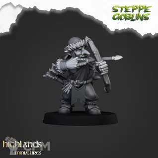 Описание картинки Steppe Goblin with bows от 3DPrintClub по цене 77руб | Свободный Рынок Миниатюр - СРМ