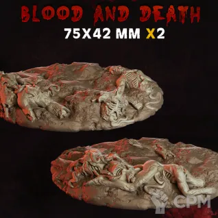 Описание картинки Blood and Death Base 75x42мм от 3Д-Печка по цене 160руб | Свободный Рынок Миниатюр - СРМ