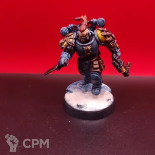 Описание картинки Space Wolves Veteran Scouts — 7 ветеранов + волк, покрашены, SLA 3D печать от Жидкий Пират по цене 8 000руб | Свободный Рынок Миниатюр - СРМ