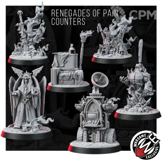 Описание картинки RENEGADES OF PAIN COUNTERS Токены для обозначения точек. от WastelandMiniatures по цене 850руб | Свободный Рынок Миниатюр - СРМ