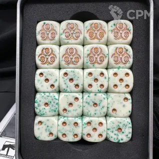 Описание картинки Death guard dice от Заяц_ по цене 3 300руб | Свободный Рынок Миниатюр - СРМ