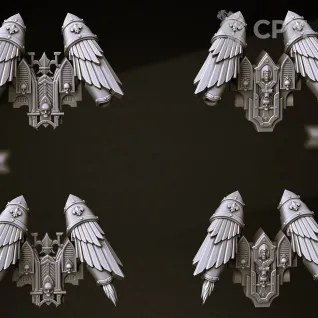 Описание картинки Seraphim Squad (отряд 5 моделей) от Магазин Альфария по цене 700руб | Свободный Рынок Миниатюр - СРМ