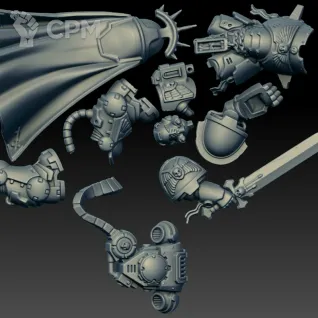 Описание картинки Captain in Gravis Armour (Dark Imperium) (Scan) от AxeL's Forge по цене 300руб | Свободный Рынок Миниатюр - СРМ