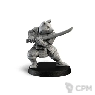 Описание картинки Akita Samurai by Jed Henry от Punga Miniatures по цене 900руб | Свободный Рынок Миниатюр - СРМ