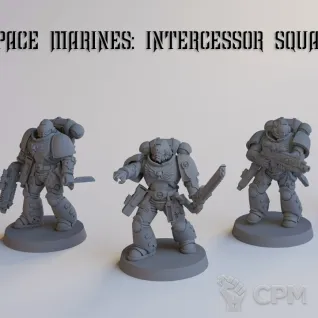 Описание картинки Отряд Интерцессоров Адептус Астартес Warhammer 40000 - Intercessor Squad Primaris от Лавка Приключенца по цене 749руб | Свободный Рынок Миниатюр - СРМ