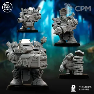 Описание картинки Leagues of Votann Heavy Squad от Barduck Miniatures по цене 635руб | Свободный Рынок Миниатюр - СРМ