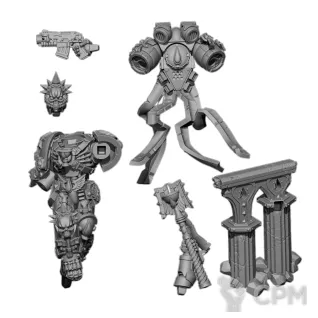 Описание картинки Blood Angels Lemartes / Chaplain With Jump Pack от 3Д печать миниатюр по цене 580руб | Свободный Рынок Миниатюр - СРМ