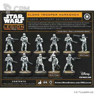 Описание картинки Star Wars: Legion – Clone Trooper Marksmen от StarkLogistics по цене 5 880руб | Свободный Рынок Миниатюр - СРМ