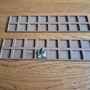 Описание картинки Extension movement tray 2х8 (Трей-переходник с 20 на 25 мм, 2х8 моделей) от SirBone по цене 150руб | Свободный Рынок Миниатюр - СРМ