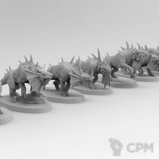 Описание картинки Flesh Hounds 5 моделей на выбор. от WastelandMiniatures по цене 1 100руб | Свободный Рынок Миниатюр - СРМ