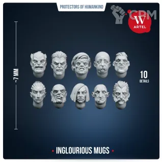 Описание картинки Части для миниатюр Inglourious Mugs от Артель W по цене 625руб | Свободный Рынок Миниатюр - СРМ