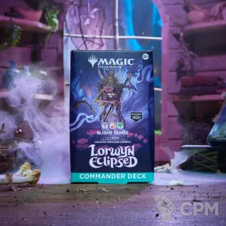 Описание картинки Колода Commander Magic: The Gathering Lorwyn Eclipsed Blight Curse на английском от Дауран по цене 5 500руб | Свободный Рынок Миниатюр - СРМ