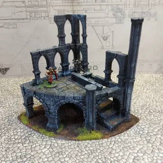 Описание картинки Руина 3д, покрас, миниатюры в комплект не входят, есть ещё готовый террейн в моих лотах от V130177@mail.ru по цене 2 700руб | Свободный Рынок Миниатюр - СРМ