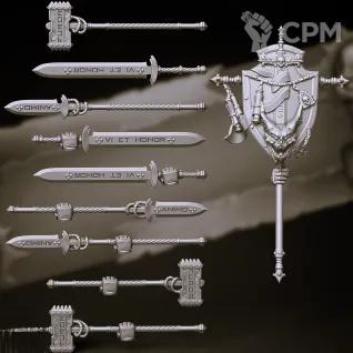 Описание картинки Brotherhood Terminator Squad / Paladin Squad 1 от Магазин Альфария по цене 220руб | Свободный Рынок Миниатюр - СРМ