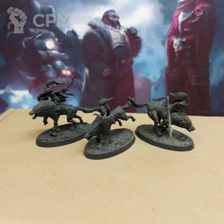 Описание картинки Rippa's Snarlfangs, Гоблы на волках, пластик гв, грунт, только миниатюры от V130177@mail.ru по цене 2 400руб | Свободный Рынок Миниатюр - СРМ