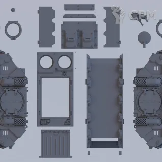 Описание картинки Набор миниатюр Warhammer 40000 Adeptus Astartes: Rhino / Космодесант: Рино от Лавка Приключенца по цене 1 449руб | Свободный Рынок Миниатюр - СРМ