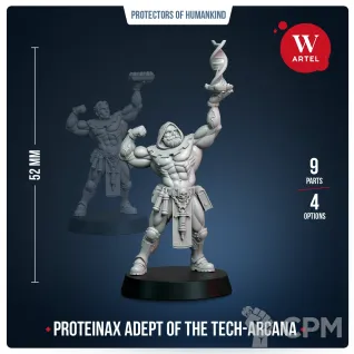 Описание картинки Миниатюра Proteinax Adept of the Tech-Arcana от Артель W по цене 999руб | Свободный Рынок Миниатюр - СРМ