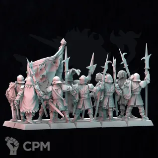 Описание картинки Cities of Sigmar - Empire Halberdiers от 3Д печать миниатюр по цене 2 279руб | Свободный Рынок Миниатюр - СРМ