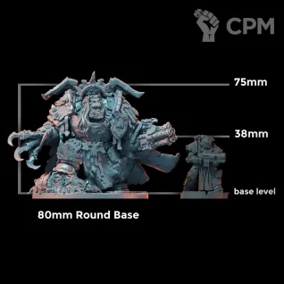 Описание картинки Emperork of Orkkind. Орк Император. альтернативный Ghazghkull Thraka. от Подземный человек по цене 1 360руб | Свободный Рынок Миниатюр - СРМ