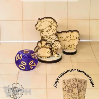 Описание картинки Палладин Деревянная миниатюра D&amp;D от C.O.W. - STUDIO по цене 200руб | Свободный Рынок Миниатюр - СРМ