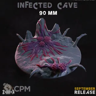 Описание картинки Infected Сave Base 90мм от 3Д-Печка по цене 250руб | Свободный Рынок Миниатюр - СРМ