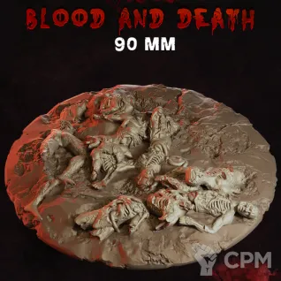 Описание картинки Blood and Death Base 90мм от 3Д-Печка по цене 250руб | Свободный Рынок Миниатюр - СРМ