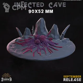 Описание картинки Infected Сave Base 90x52мм от 3Д-Печка по цене 200руб | Свободный Рынок Миниатюр - СРМ