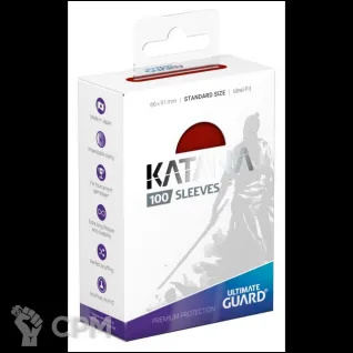 Описание картинки Протекторы Ultimate Guard Katana Standard Size - Red (100 штук) красного цвета от Дауран по цене 1 800руб | Свободный Рынок Миниатюр - СРМ