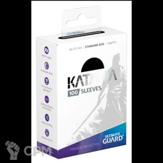 Описание картинки Протекторы Ultimate Guard Katana Standard Size - Black (100 штук) чёрного цвета от Дауран по цене 1 800руб | Свободный Рынок Миниатюр - СРМ